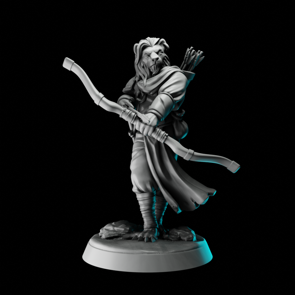 Leonin - Fighter Barbarian - Galaad Miniatures - Fantasy D&D